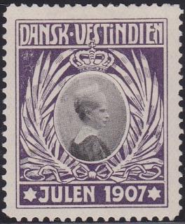Danish West Indies TB Christmas Seal #1 1907