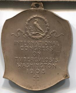 Int. Congress of TB Medal (back), Washington 1908 