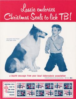 1962 Lassie & Timmy Poster for Christmas Seals