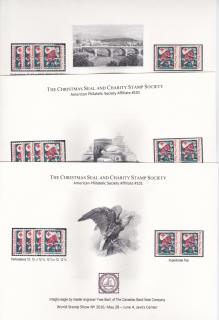 CS&CSS World Stamp Show, set of 3 souvenir cards