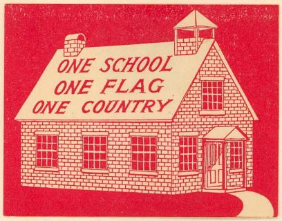 KKK School house label #2