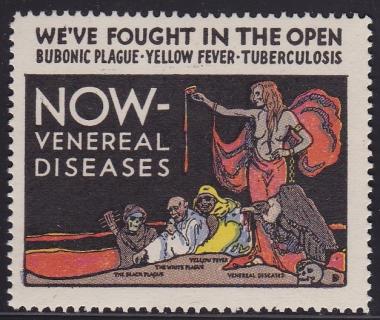 1918 American Social Hygiene Association, US Local TB Christmas Seal #84A