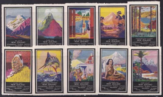 Poster Stamps for tourism, New Zealand