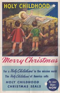 1943 Holy Childhood Christmas Seal Poster